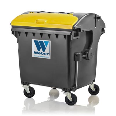 WASTE CONTAINER MGB 1100 L, round lid with lid-in-lid (RL LiL)